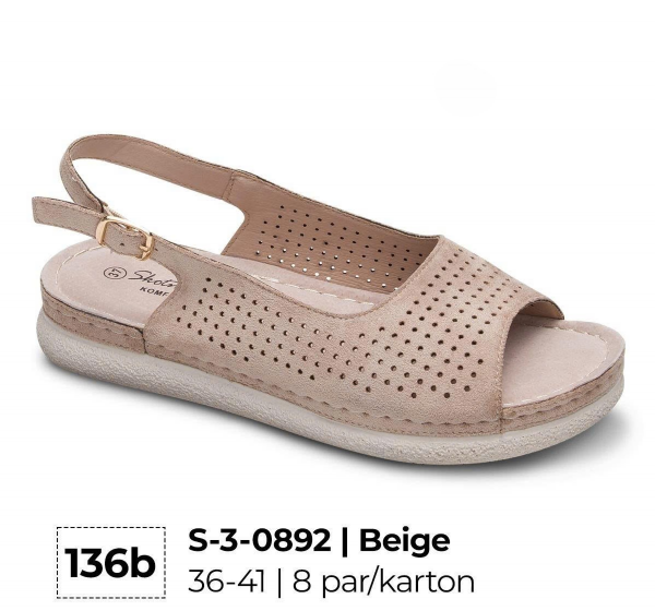 Sandały płaskie damskie Roz 36-41 / 8 par